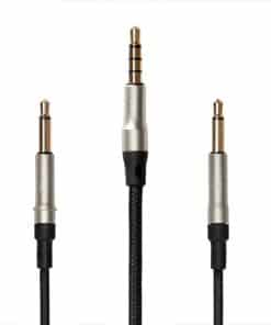 Cable MEZE AUDIO de 1.2m con Micrófono y -Negro y Plata