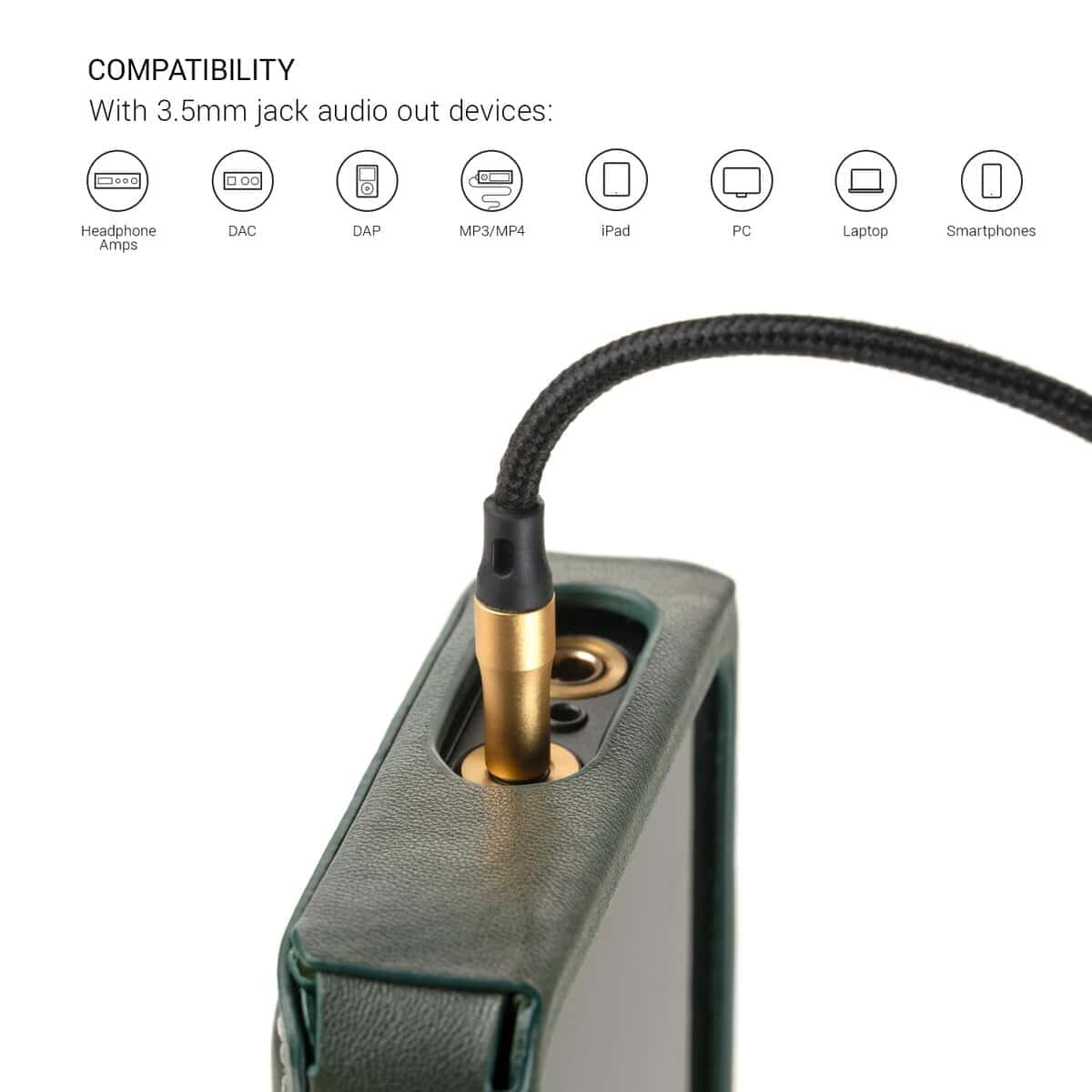 Cable MEZE AUDIO de 1.2m con Micrófono y -Negro y Dorado - Imagen 7