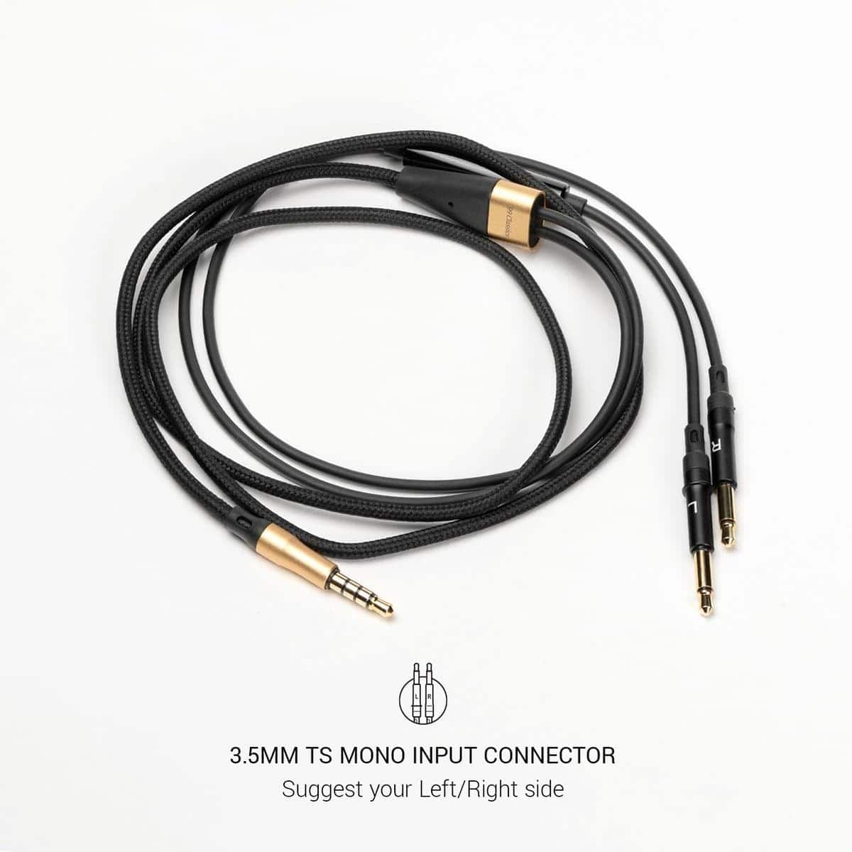 Cable MEZE AUDIO de 1.2m con Micrófono y -Negro y Dorado - Imagen 3