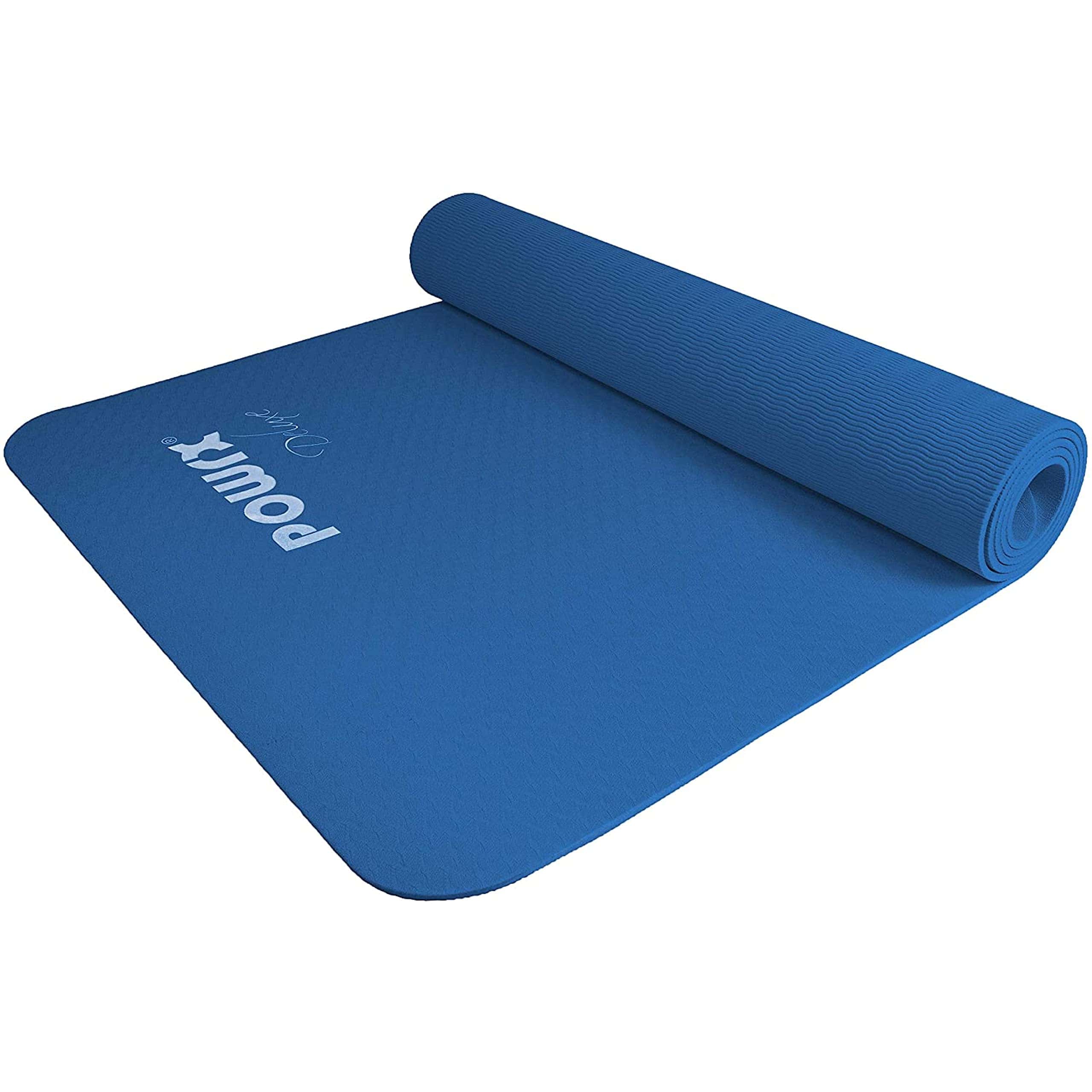Tapete de Yoga POWRX TPE con Bolsa | Tapete -Azul