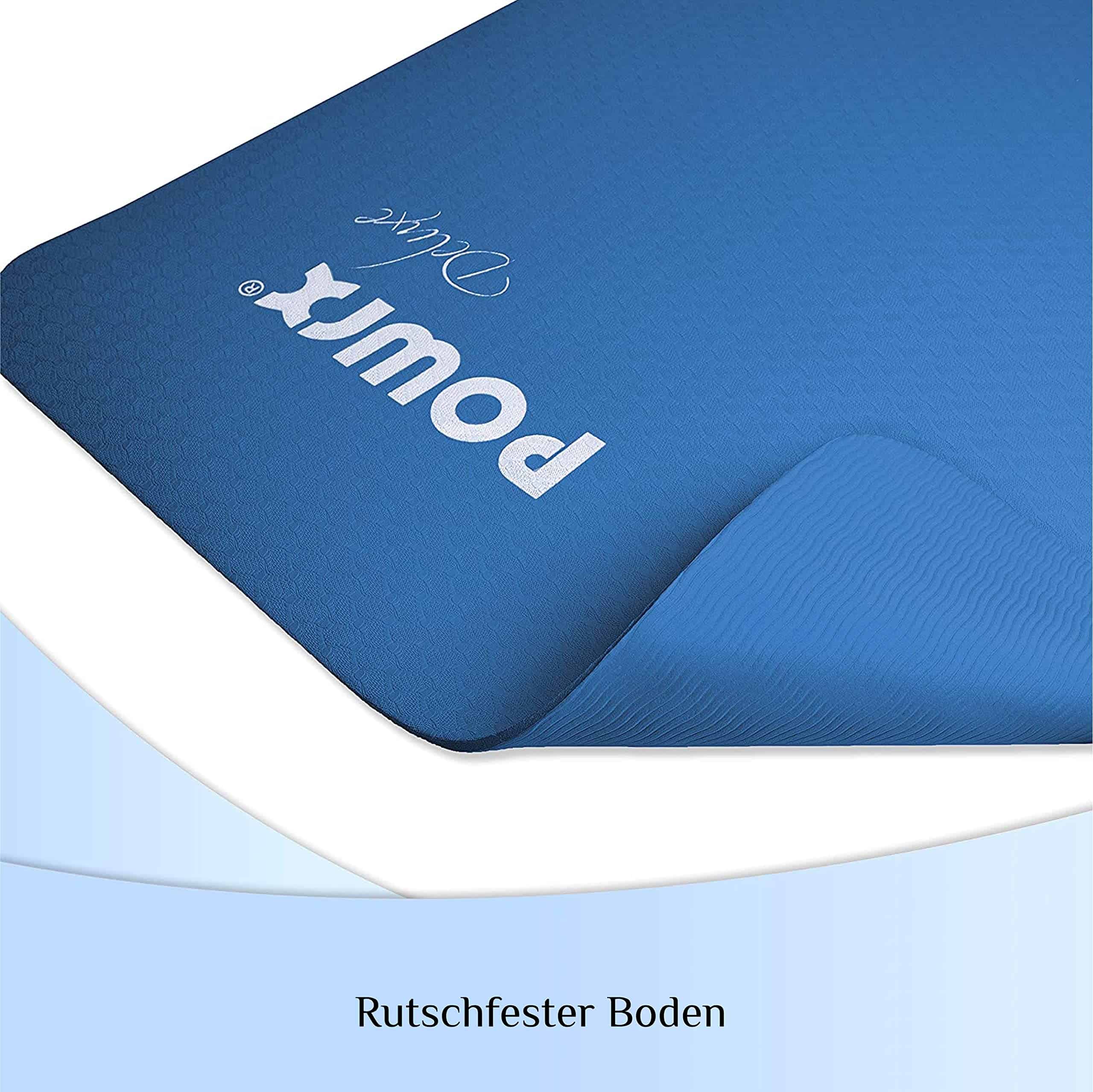 Tapete de Yoga POWRX TPE con Bolsa | Tapete -Azul - Imagen 6