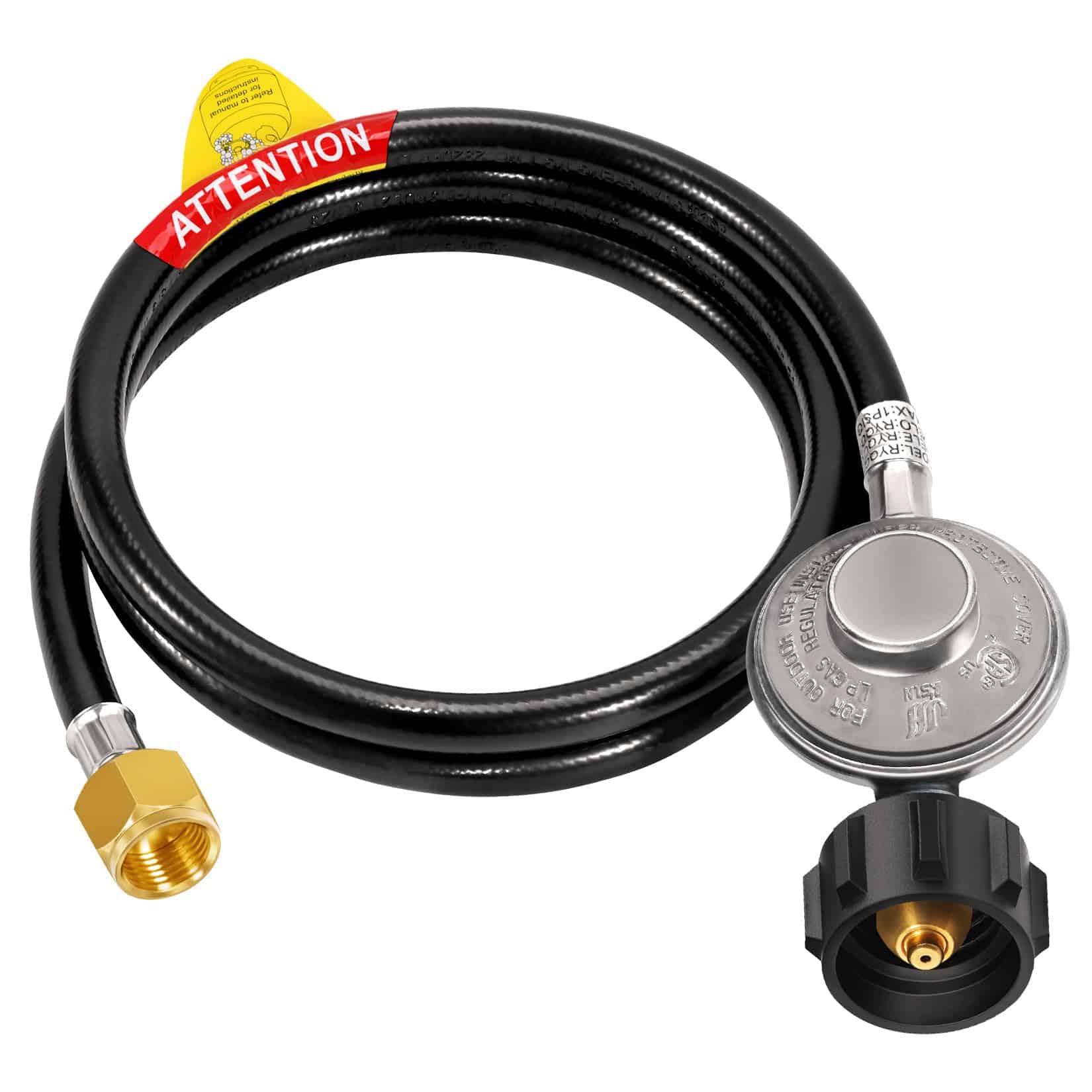 Regulador de Propano de Baja Presión de 6 Pies GasSaf con