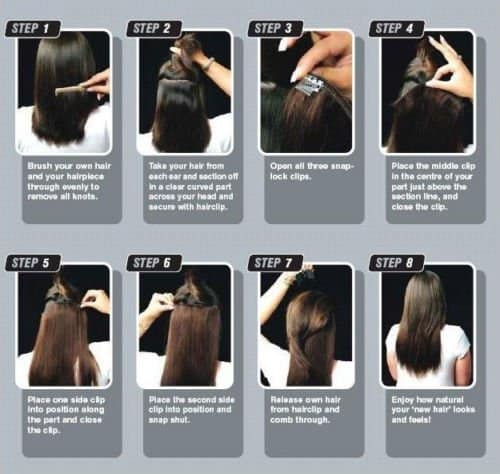 Extensiones de Cabello Clip en Doble Trama de 14 pulgadas - Imagen 9