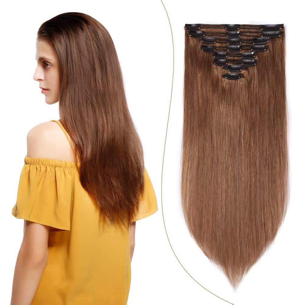 Extensiones de Cabello Clip en Doble Trama de 14 pulgadas