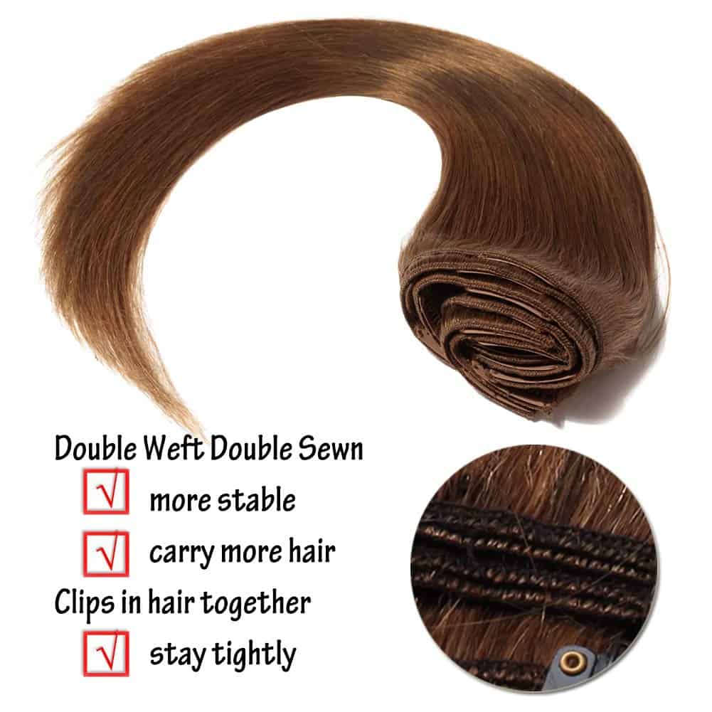 Extensiones de Cabello Clip en Doble Trama de 14 pulgadas - Imagen 3