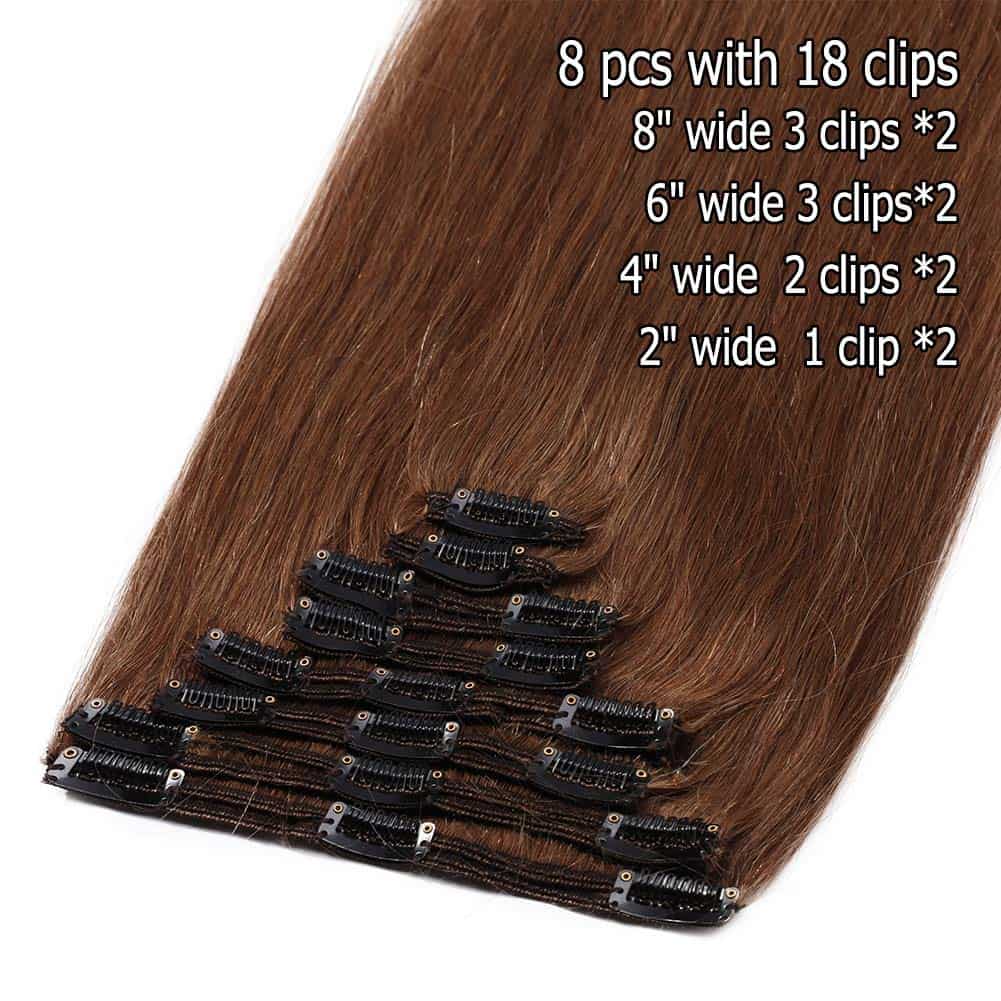 Extensiones de Cabello Clip en Doble Trama de 14 pulgadas - Imagen 6
