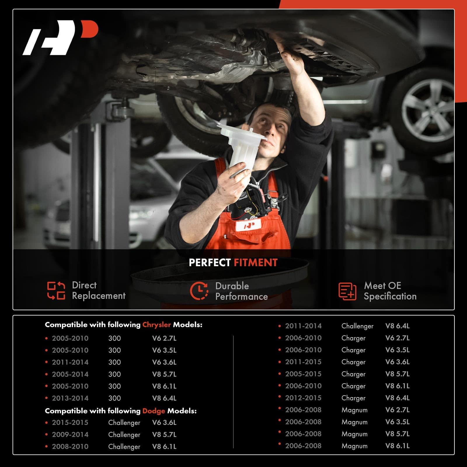 A-Premium Ensamble de Filtro de Combustible Trasero Derecho - Imagen 3