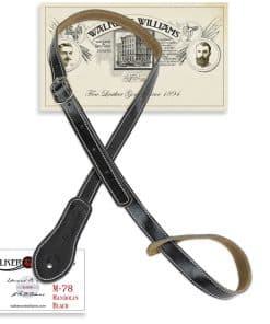 Correa de Mandolina Ajustable de Cuero Negro Premium Walker