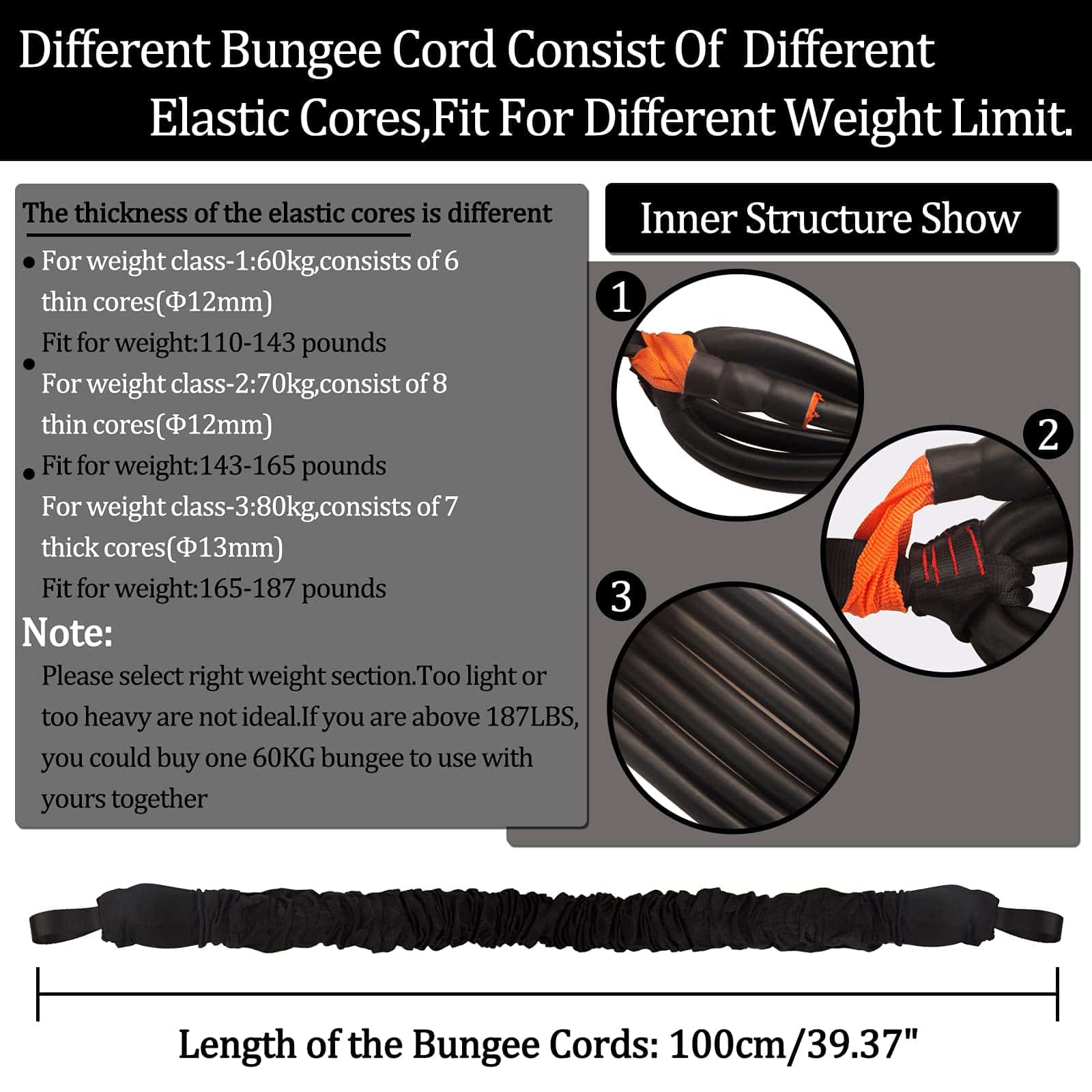 Conjunto de Cuerdas de Resistencia Bungee Pesado de Látex - Imagen 6