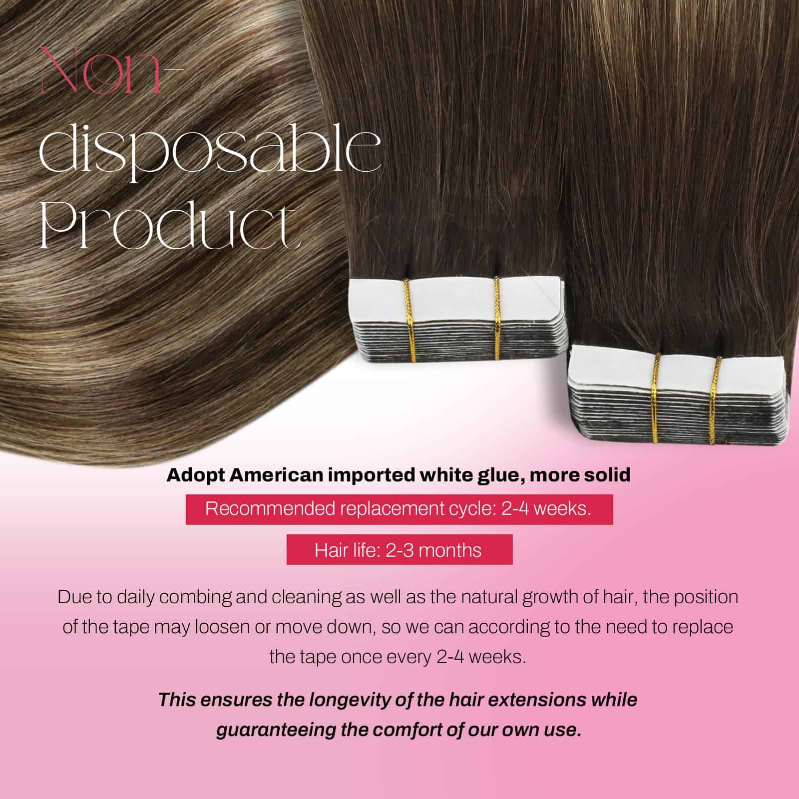 Extensiones de Cabello con Adhesivo Moresoo Balayage - Imagen 4