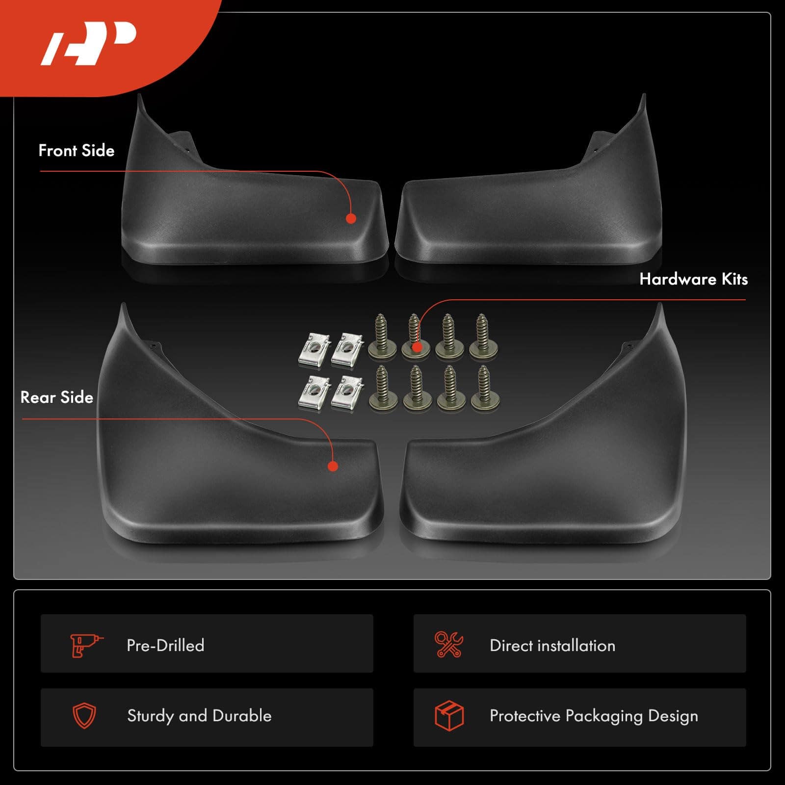 Conjunto de 4PCS de Guardabarros Salpicaduras de Barro con - Imagen 4