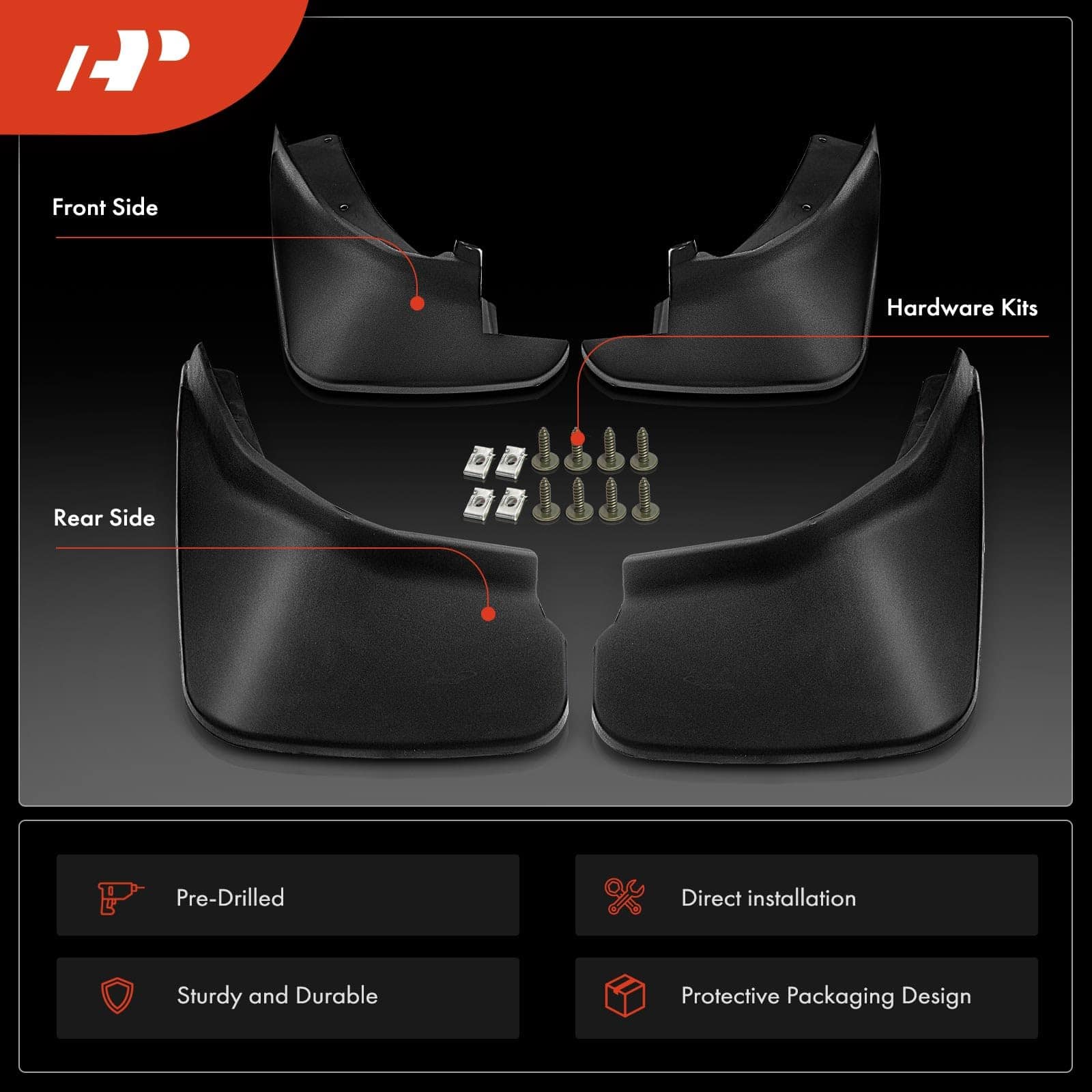 Conjunto de 4PCS de Aletas de Barro Protector contra - Imagen 4