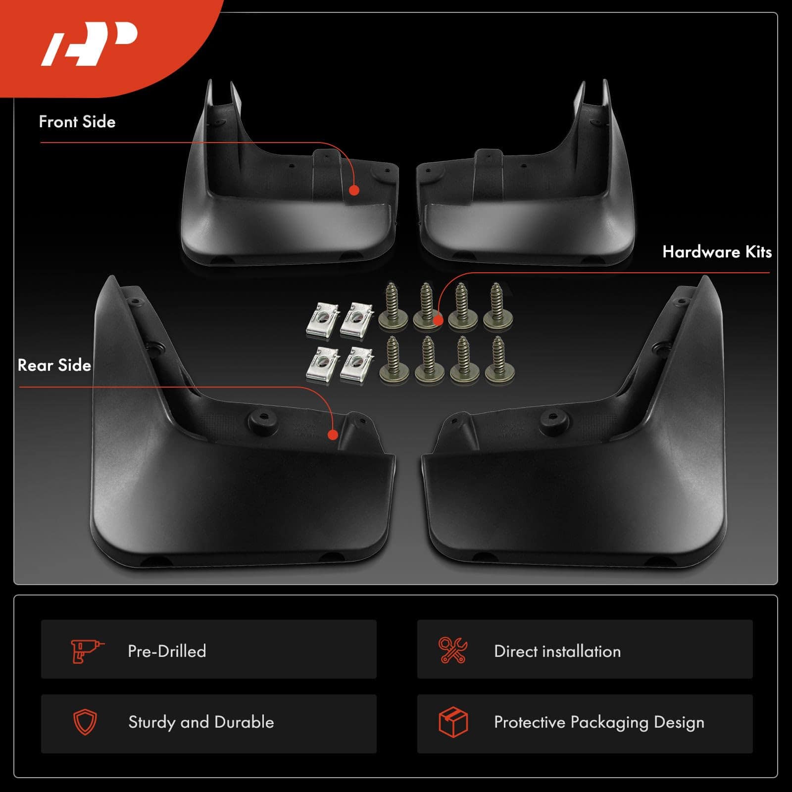 Conjunto Premium de 4PCS Guardabarros Protectores contra - Imagen 4