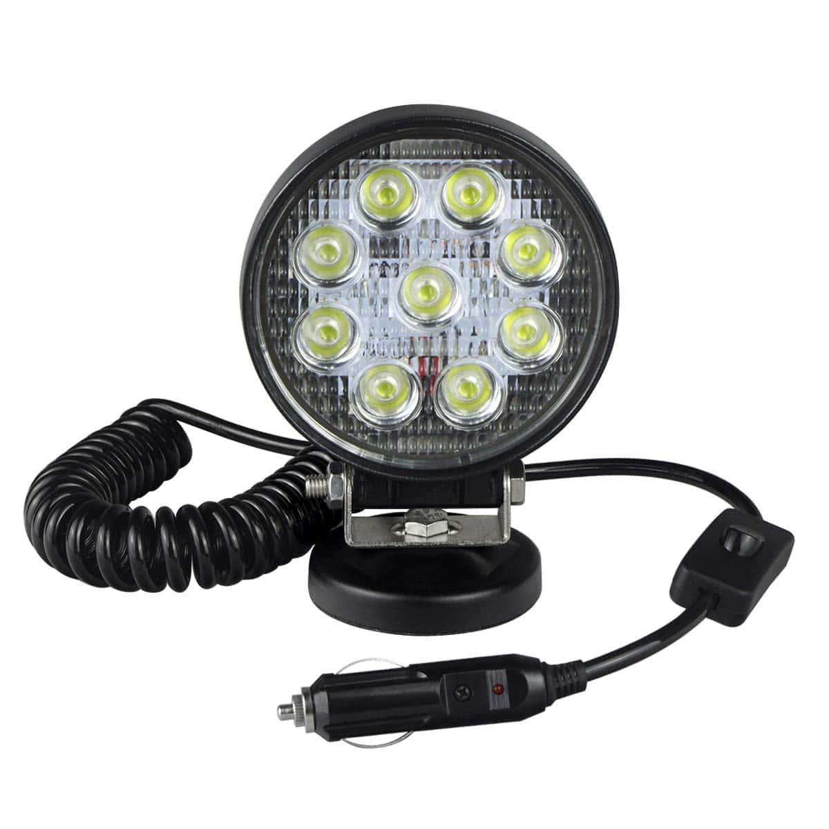 LEMIL - Luz de Trabajo LED Redonda de 27W 12V Portátil Luz