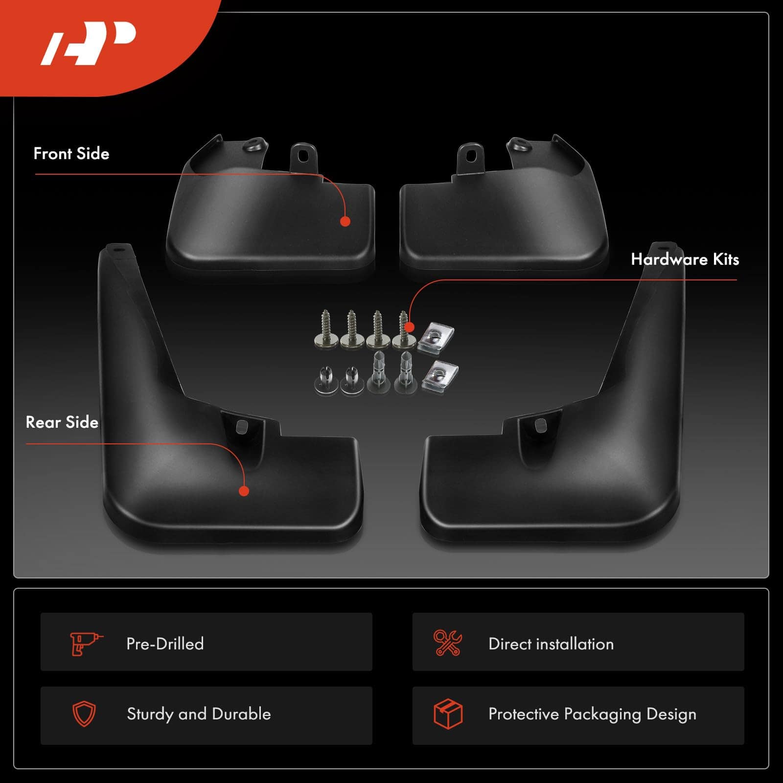 Juego de 4PCS de guardabarros salpicaduras con kits de - Imagen 4