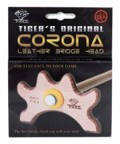 Cabeza de Puente de Cuero Tiger Corona para Palo de Billar