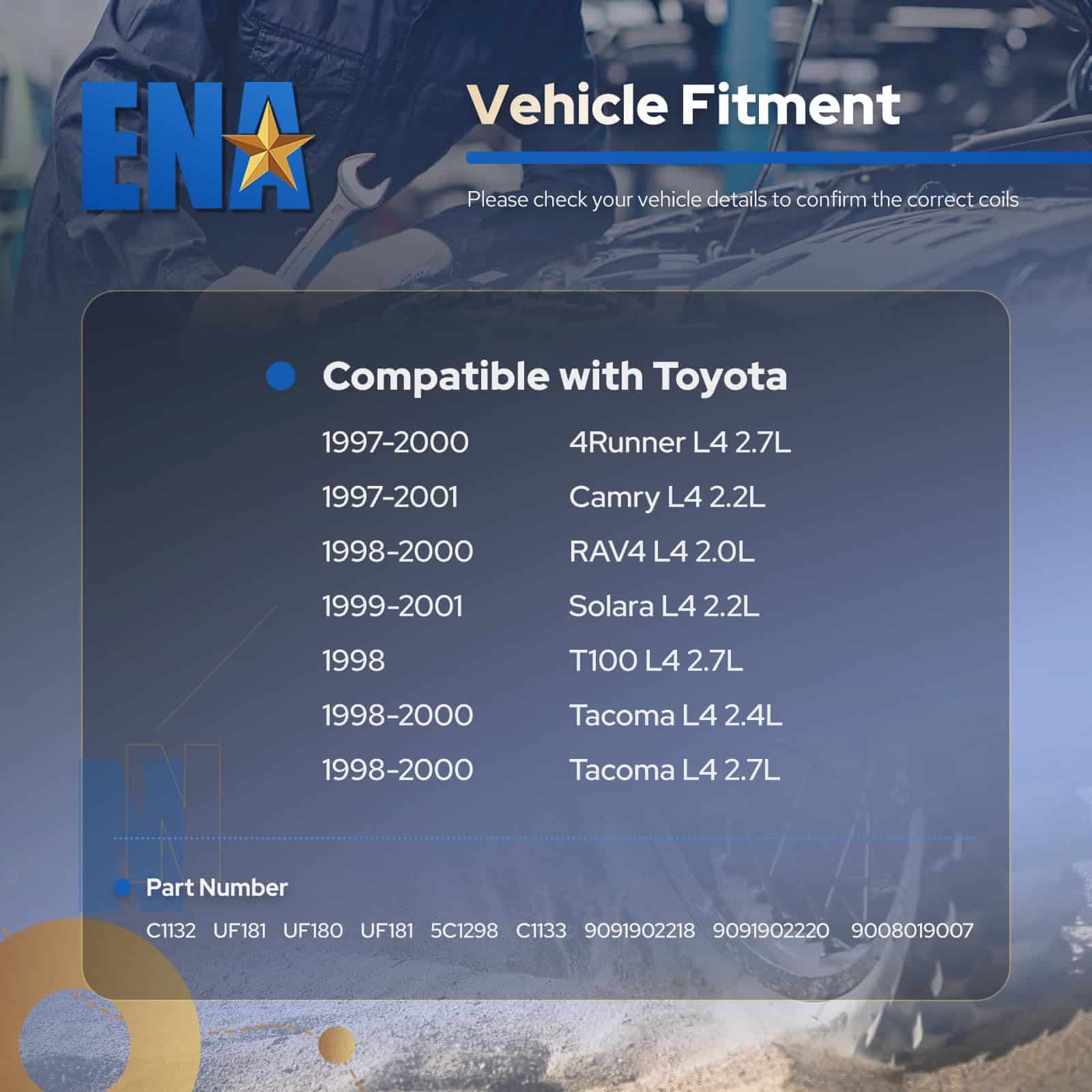 ENA Set de 2 Paquetes de Bobinas de Encendido Compatible - Imagen 8