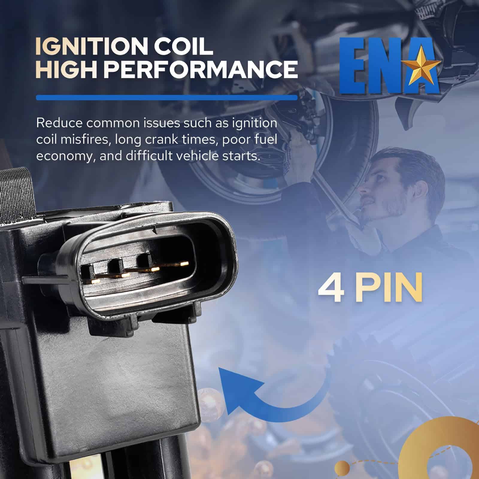 ENA Set de 2 Paquetes de Bobinas de Encendido Compatible - Imagen 5