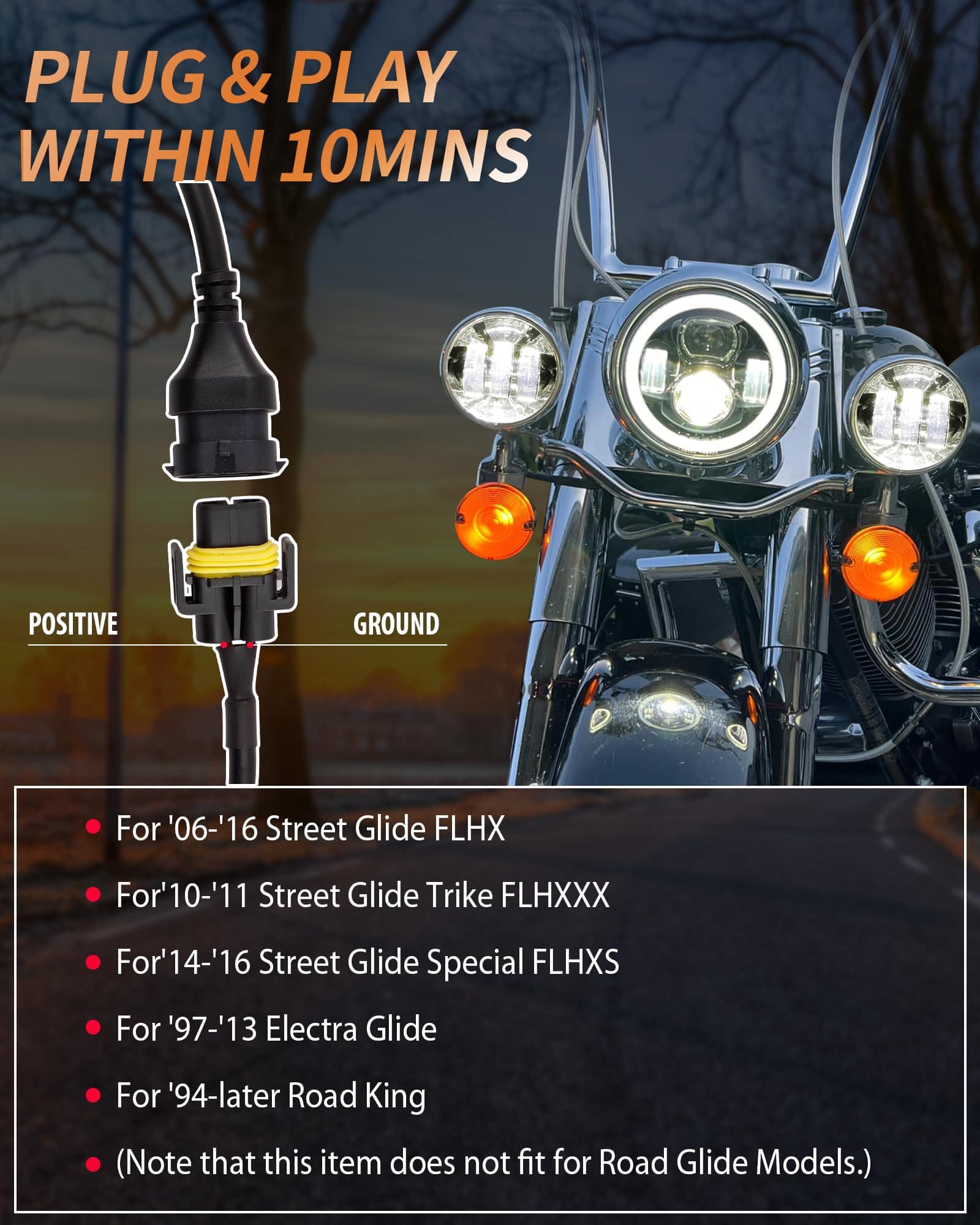 Luces de Niebla LED XPCTD de 4.5 pulgadas para Electra - Imagen 5