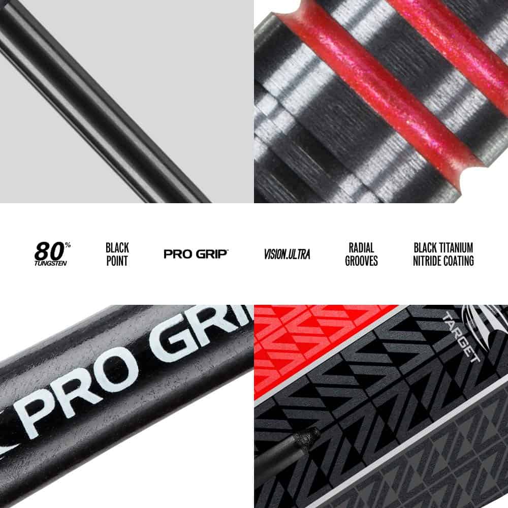 Dardos Target Vapor8 negros 25G Rojos de Punta de Acero 2017 - Imagen 4