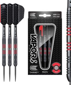 Dardos de punta de acero Target Vapor8 Black 23G Rojos 2017