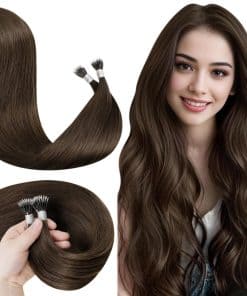 Extensiones de Cabello Humanao LaaVoo Nano Bead Color Café
