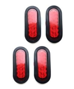 PACASK Luz Trasera Ovalada Roja de 6" con 22 LEDs para