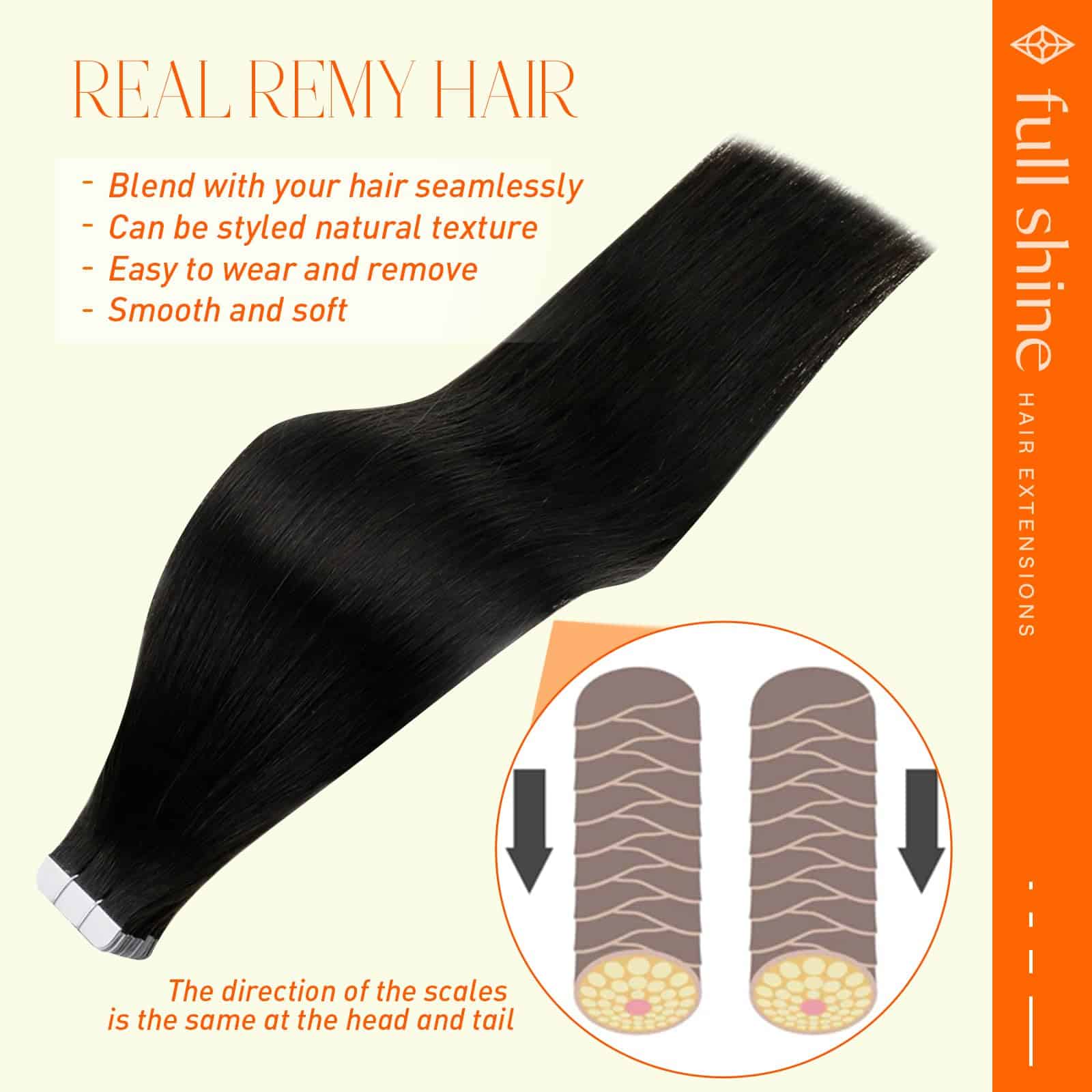 Extensiones de Cabello con Cinta Invisible Full Shine Pelo - Imagen 4