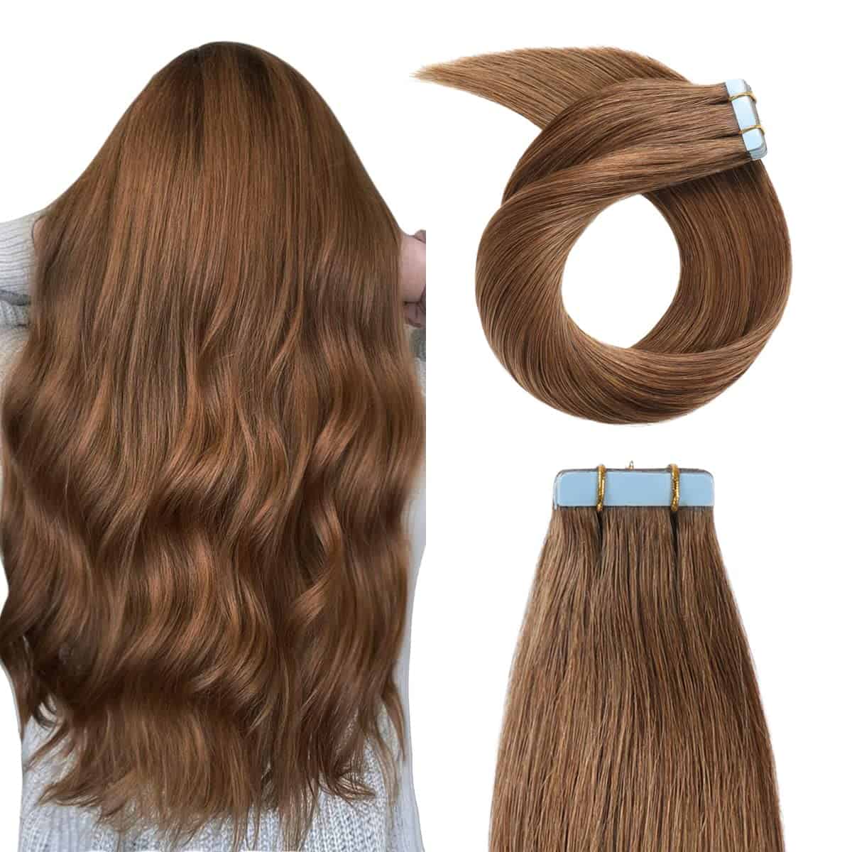 Extensiones de Cabello en Cinta de Pelo Humano YILITE 16