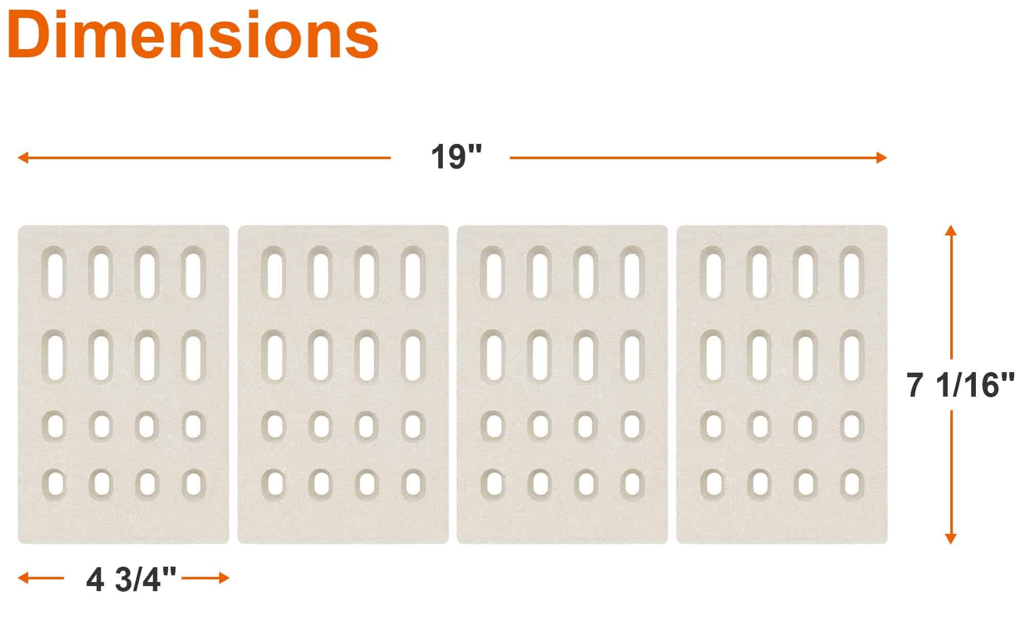 DELSbbq 4-Pack Placa de Calor Universal de Repuesto para - Imagen 3