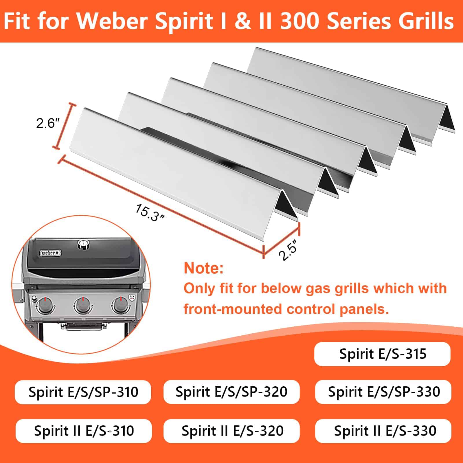 DELSbbq 7636 Barras saborizantes de acero inoxidable para - Imagen 3