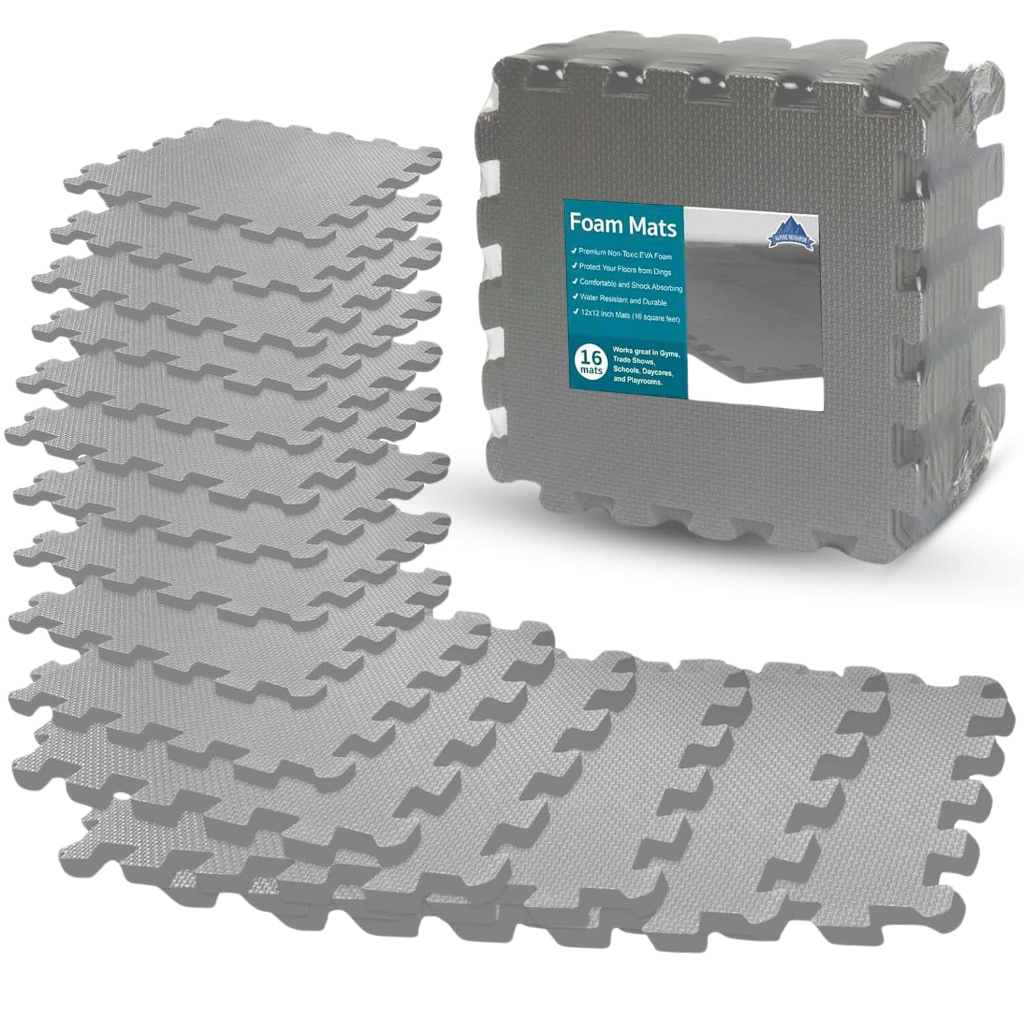 Alfombrillas de Espuma para Gimnasio, 16 Piezas, para