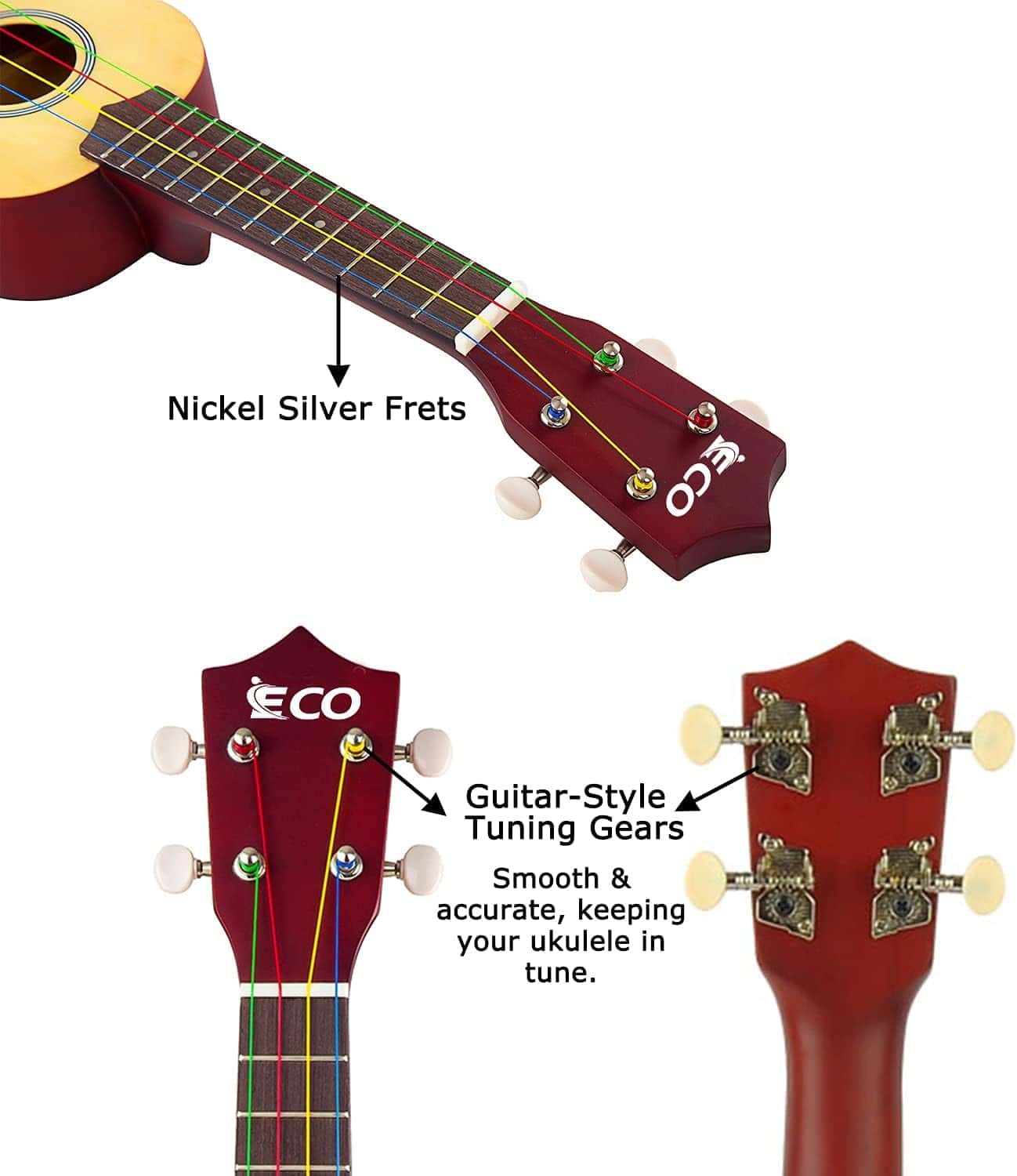 Kit de Inicio de Ukulele Soprano iECO para Niños y Adultos - Imagen 5