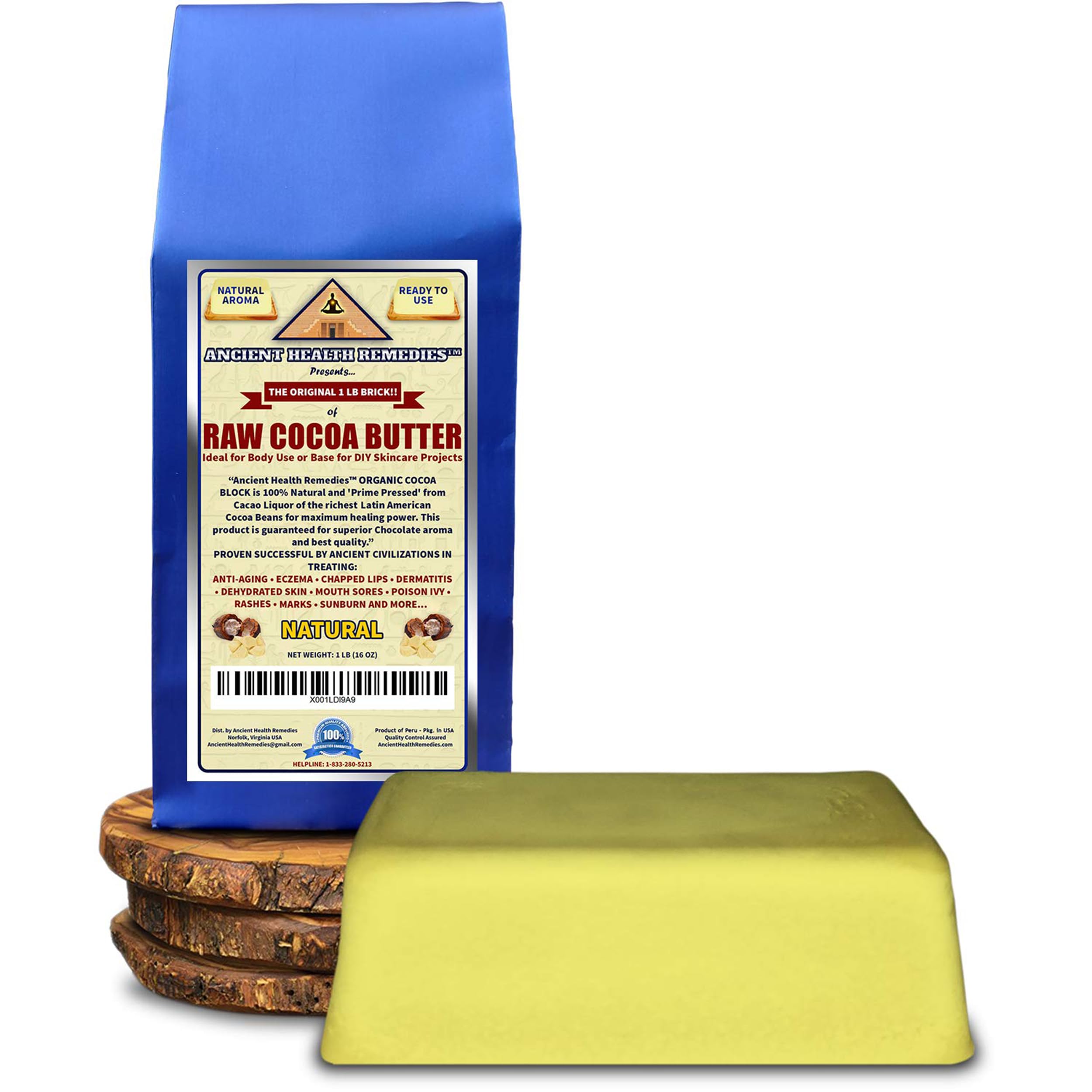 BLOQUES DE MANTECA DE CACAO ORGÁNICA SIN REFINAR DE