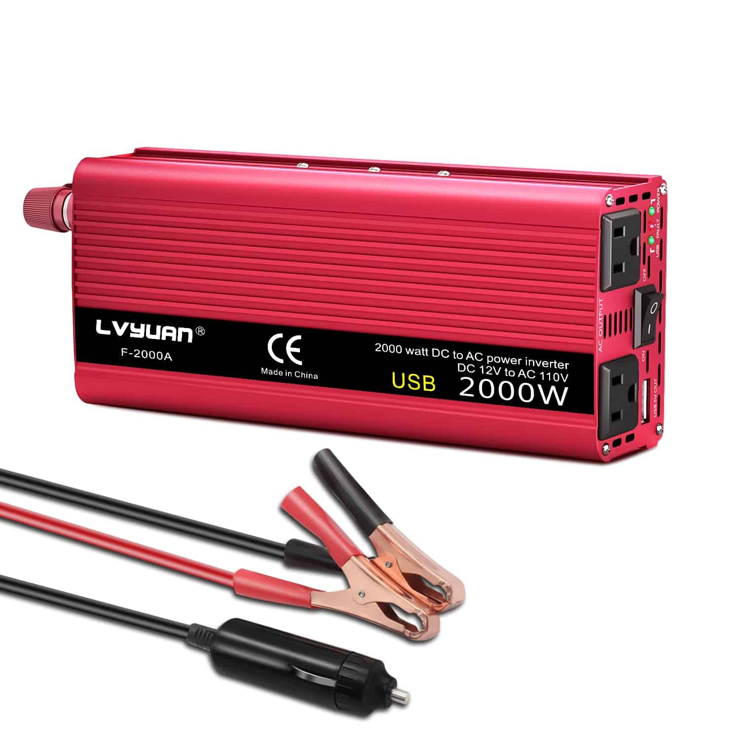 Inversor de Corriente IpowerBingo 1000W 12V DC a 110V AC