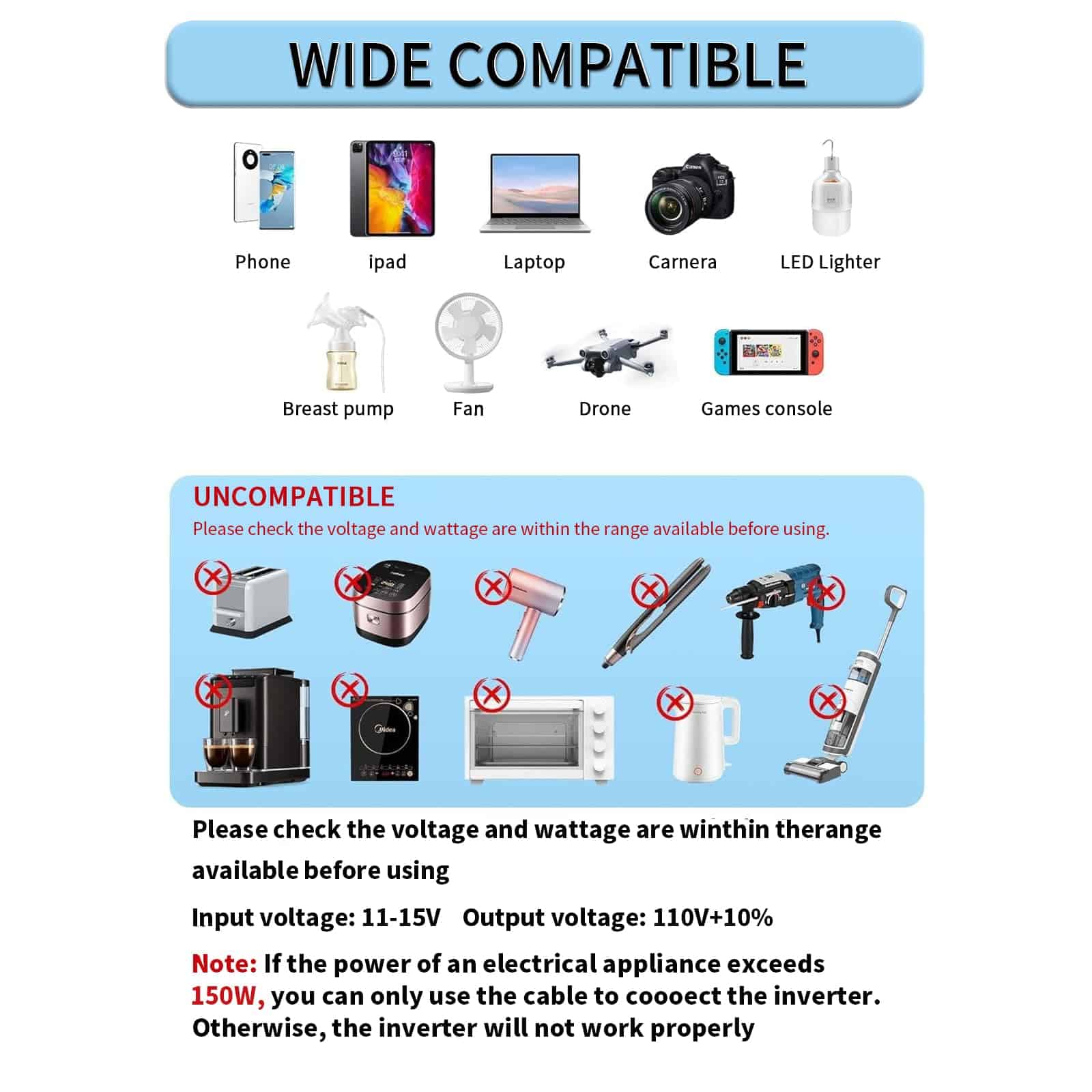 Inversor de corriente IpowerBingo 700W/1500W (Pico) Doble - Imagen 6