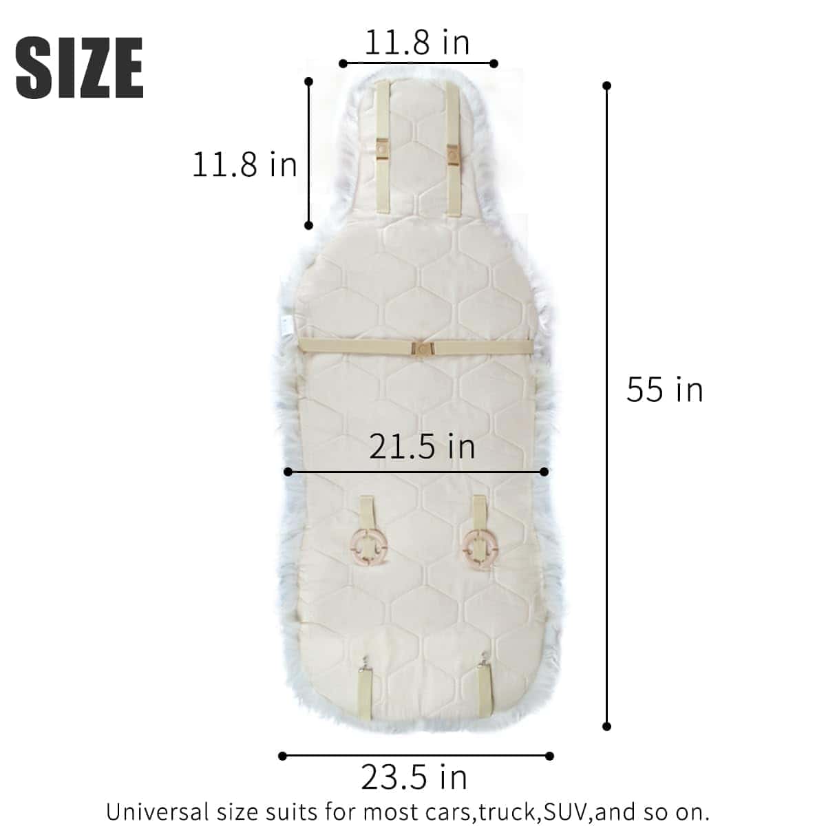 Funda de Asiento de Piel de Oveja Gracefur 1 Pack de - Imagen 5