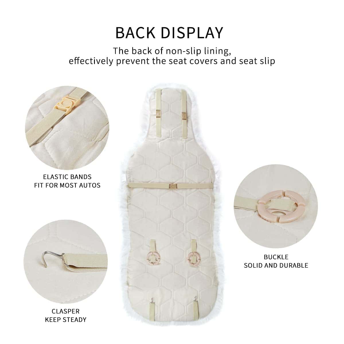 Funda de Asiento de Piel de Oveja Gracefur 1 Pack de - Imagen 6