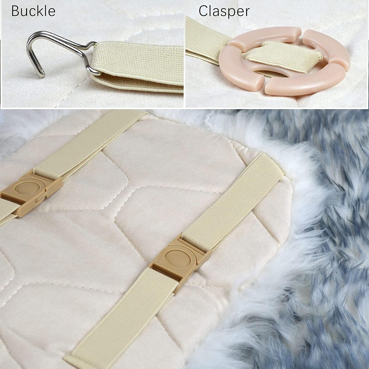 Funda de Asiento de Piel de Oveja Gracefur 1 Pack de - Imagen 8