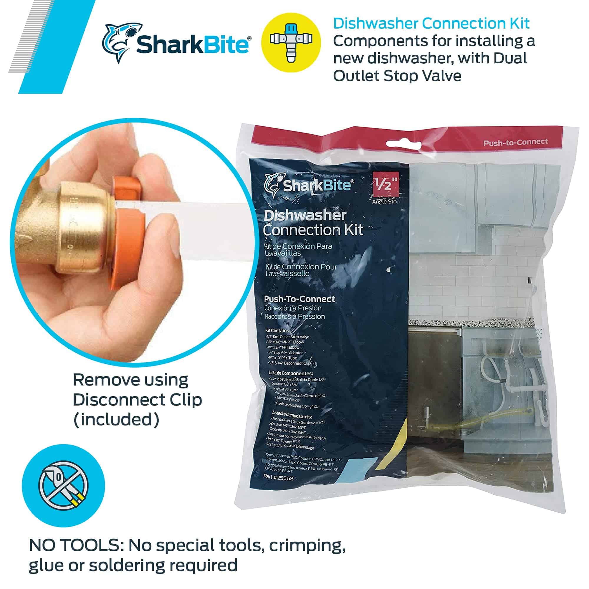 Kit de Conexión de Lavavajillas SharkBite, Conexión por - Imagen 4