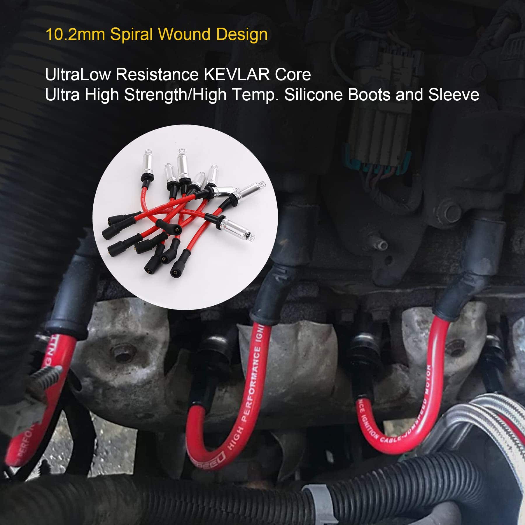 Cable de encendido de bujía de alto rendimiento JDMSPEED - Imagen 4