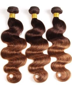 Paquetes de Cabello Onda del Cuerpo Brasileña 2 Tonos Ombre