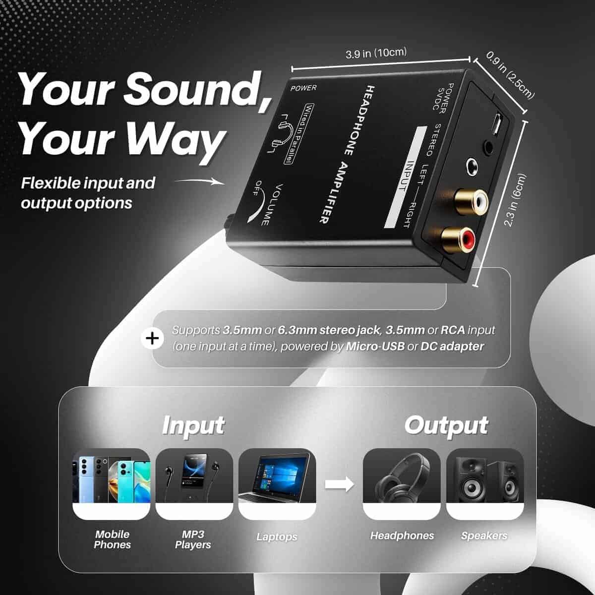 Amplificador de Auriculares Portátil TNP Estéreo con - Imagen 8