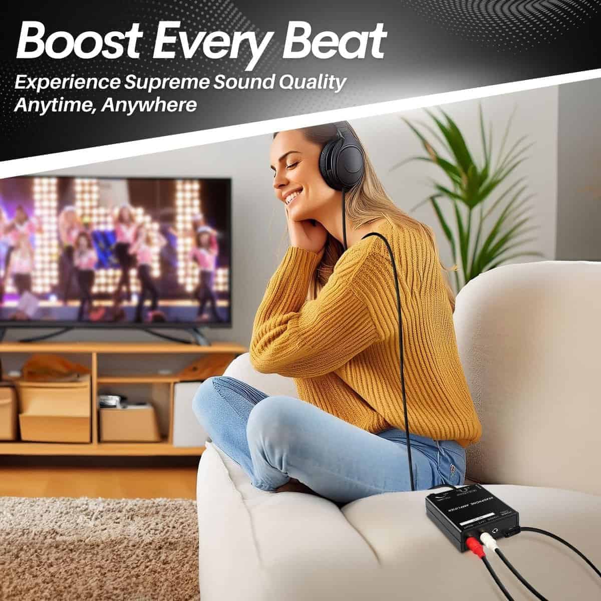 Amplificador de Auriculares Portátil TNP Estéreo con - Imagen 4