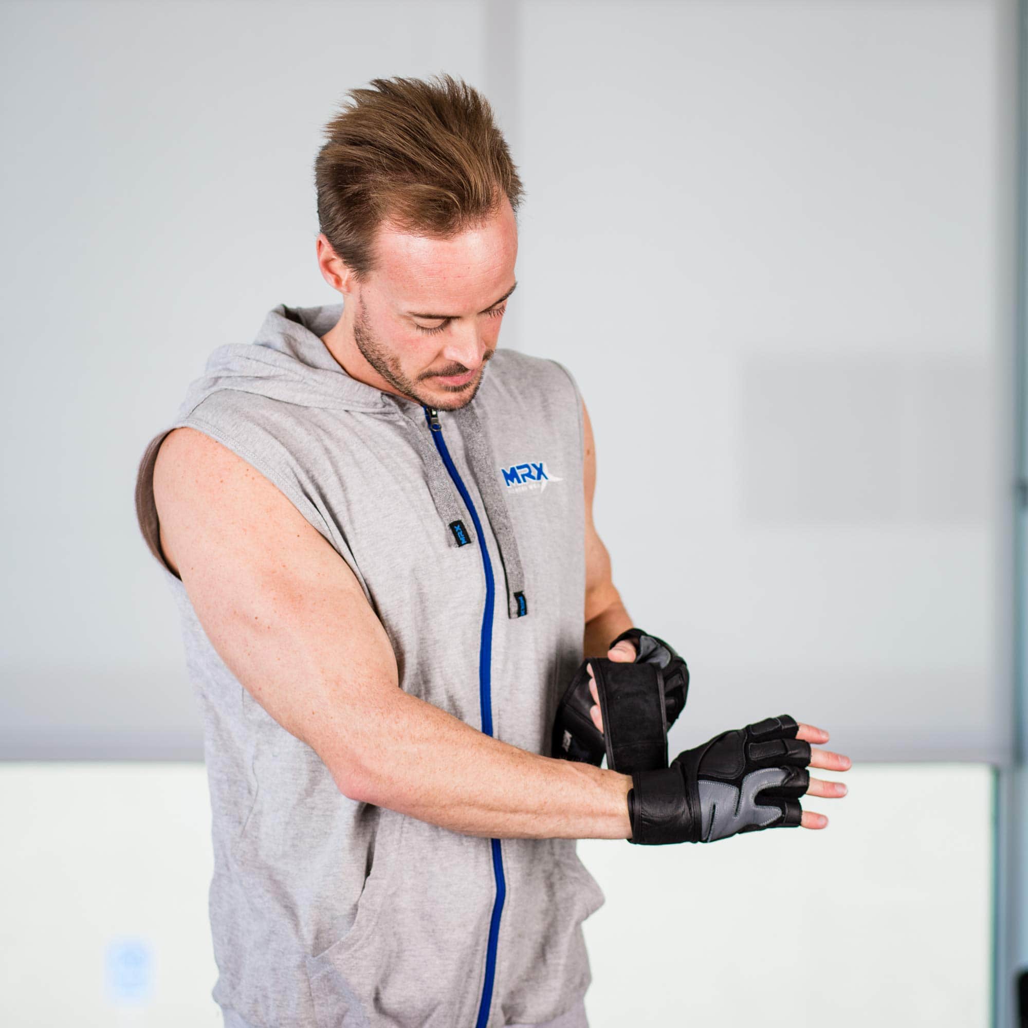 Guantes de Levantamiento de Pesas de Nivel -Negro Gris - Imagen 6