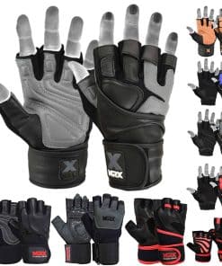 Guantes de Levantamiento de Pesas de Nivel -Negro Gris
