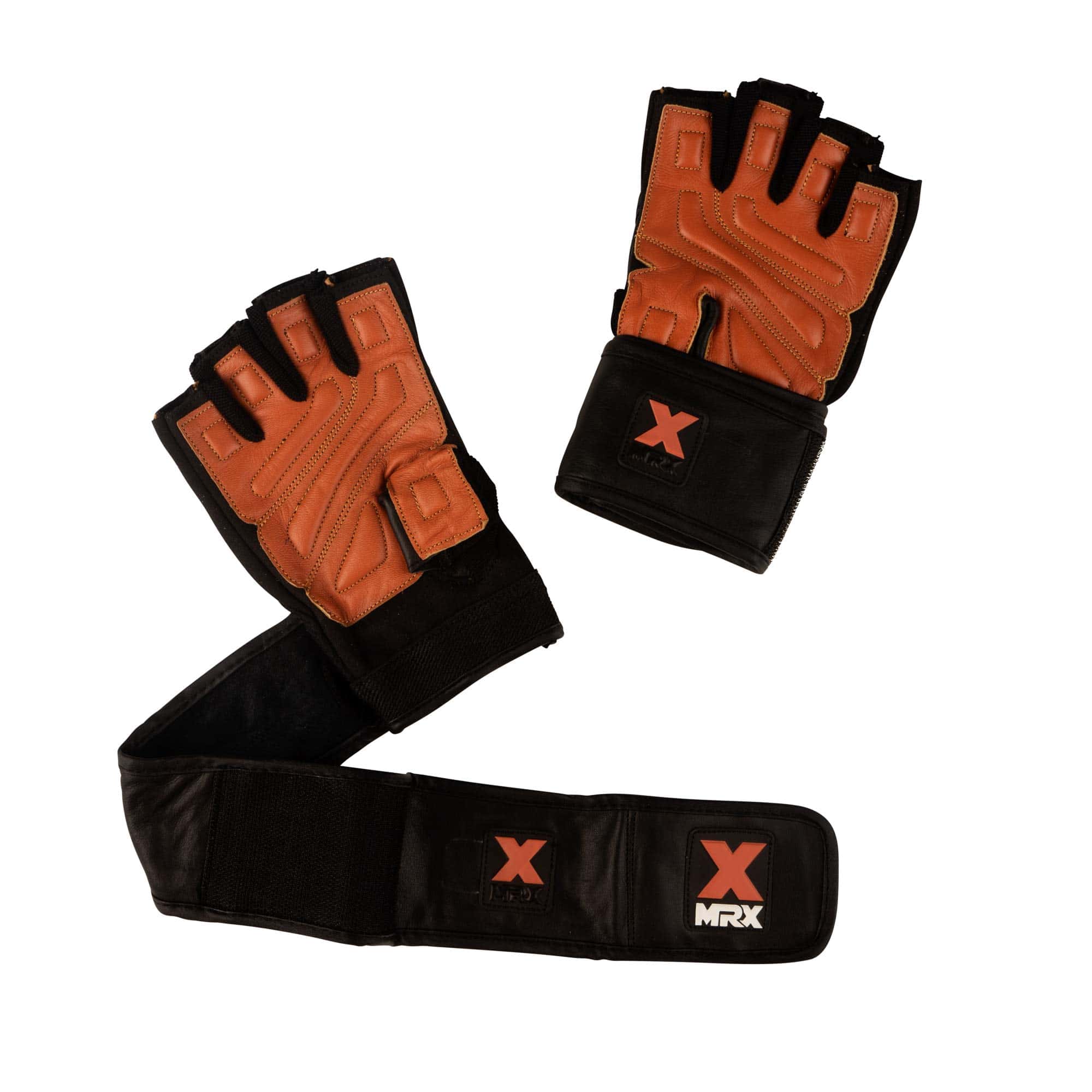 Guantes de levantamiento de pesas de nivel -Negro Marrón - Imagen 4