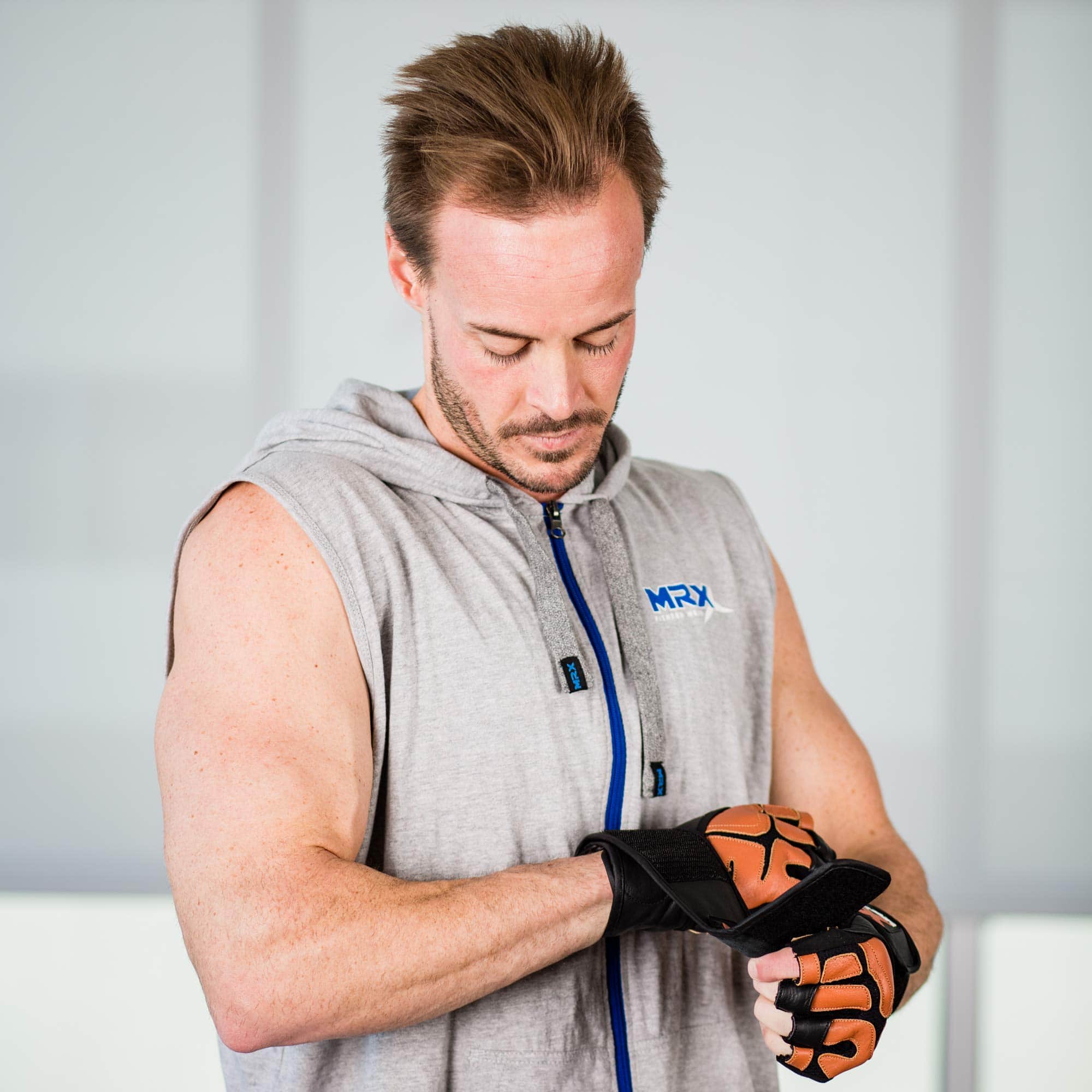 Guantes de levantamiento de pesas de nivel -Negro Marrón - Imagen 6