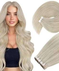 Extensiones de Cabello Humano Real Invisible Tape in Remy