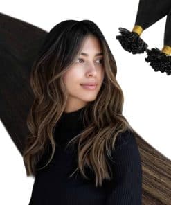 Extensiones de Cabello Ugeat Utip Pelo Humano Ombre K Tip